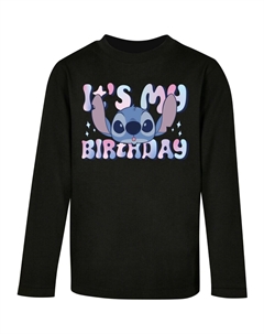 Лонгслив Shirt Lilo and Stitch - My Birthday, черный Absolute cult