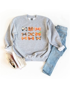 Молодежная толстовка с рисунком «Кокетка для девочек» на Хэллоуин и бантом, цвет Heather Grey The juniper shop