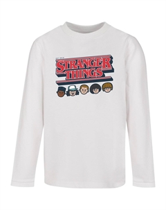 Лонгслив Stranger Things - Caricature, белый Absolute cult