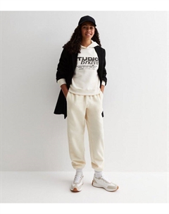 Толстовка с логотипом кремового цвета для девочек Studio Brooklyn, кремовый New look