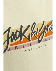 Футболка с принтом, бежевый Jack & jones