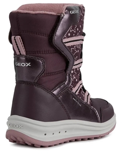 Зимние ботинки, зимние ботинки, ботинки на липучке с красивым узором в виде звезд, фиолетовый Geox