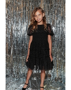 Платье для торжественных мероприятий из тюлевой сетки с пышными рукавами (3–16 лет), черный Next