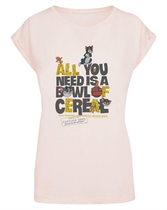 Футболка Shirt Tom And Jerry - All You Need Is, пастельный розовый Absolute cult