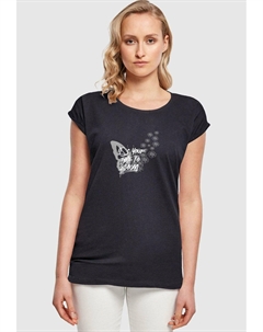 Футболка с принтом IT´S YOUR TIME TO BLOOM EXTENDED SHOULDE, синий Merchcode