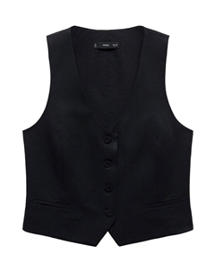 Короткий блейзер Suit Vest Max, черный Mango
