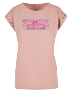 Футболка Shirt Stranger Things - Retro Title, темно-розовый Absolute cult