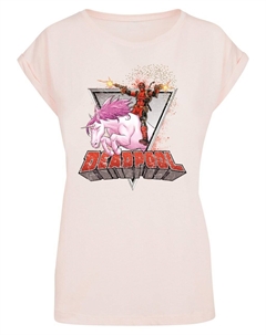 Футболка Shirt Deadpool - Rides A Unicorn, розовый Absolute cult