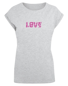 Рубашка Valentines Day - Flowers Love, серый Merchcode