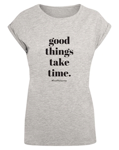 Рубашка Good Things Take Time, пестрый серый Merchcode