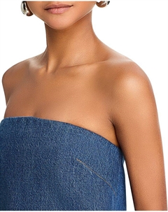 Мини-платье без бретелек, синий Frame