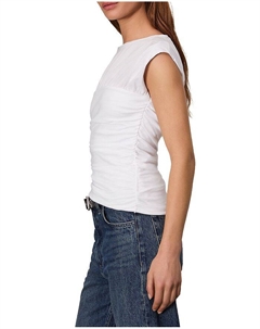 Топ со сборками из слюды, белый Rag & bone