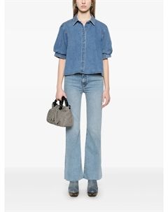 Джинсовая рубашка с рукавами-фонариками, синий Frame