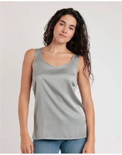 Женская атласная майка, светло-серый Admas