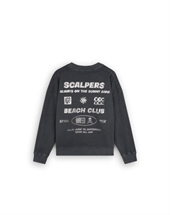 Женская хлопковая толстовка прямого кроя, темно-серый Scalpers