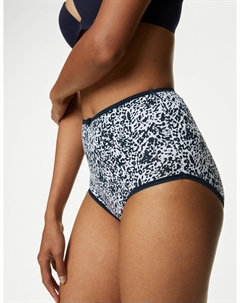 Трусы-шорты из хлопка и лайкры с принтом Full Briefs, 5 предметов (размер EUR 44) Marks & spencer