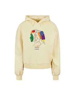 Толстовка с капюшоном LOVE IS LOVE, желтый Merchcode
