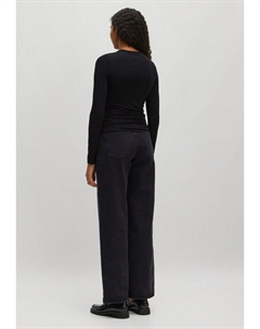 Топ с длинными рукавами LIA, черный Edited