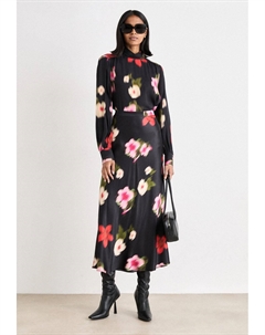 Топ с длинными рукавами FLORAL MOCK NECK BLOUSE, черный Gant