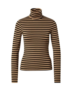 Топ с длинными рукавами, коричневый Edited