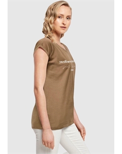 Футболка с принтом JUST START, оливковый Merchcode