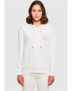 Толстовка с капюшоном WORDING HI EVERYDAY, белый Merchcode