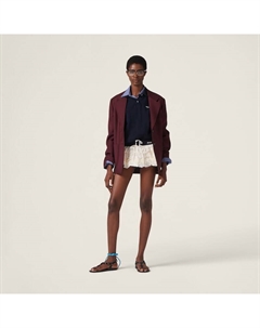 Прямой жакет из мохера, красный Miu miu