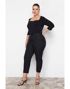 Тканевые брюки, черный Trendyol