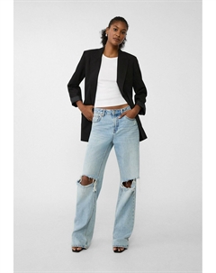 Блейзер FLOWING OPEN, черный Stradivarius