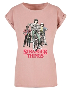 Футболка Shirt Stranger Things - Retro Bikers, темно-розовый Absolute cult