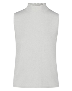 Пуловер Glitzer-Shirt mit Stehkragen, цвет CreamSilver Zero