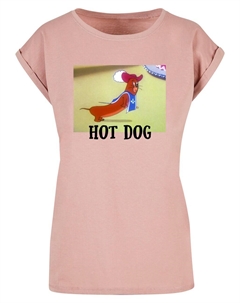 Футболка Shirt Tom And Jerry - Hot Dog, темно-розовый Absolute cult