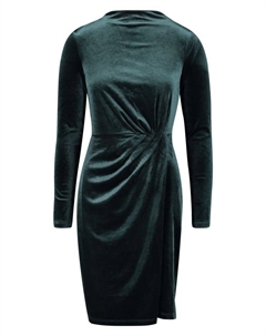 Короткое платье Samtkleid mit hohem Kragen, цвет Deep Ponderosa Pine Zero