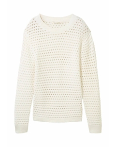 Джемпер MIT LOCHMUSTER DENIM, кремовый Tom tailor