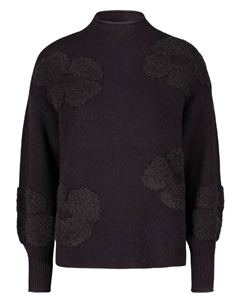 Пуловер florales Strukturmuster, цвет patch blackblack Zero