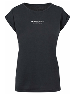 Футболка с принтом UNLIMITED SKILLS EXTENDED SHOULDER TEE B, темно-синий Merchcode