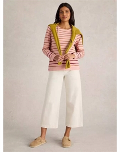 Топ Willow Stripe Button Hem, цвет pink/multi White stuff