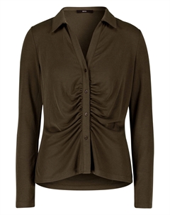 Рубашка с рюшами, коричневый Zero