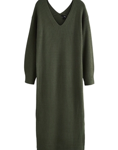 Вязаное платье Knitted dress, хаки Next