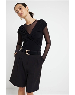 Боди с сетчатыми вставками, черный River island