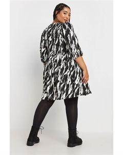 Короткое фактурное платье, черный Yours curve