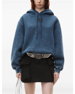 Худи Puff с логотипом, синий Alexander wang