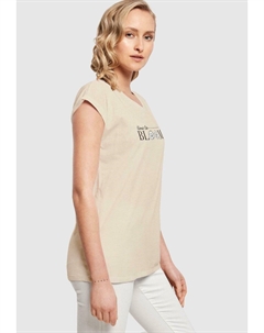 Футболка с принтом TIME TO BLOOM EXTENDED SHOULDER, бежевый Merchcode