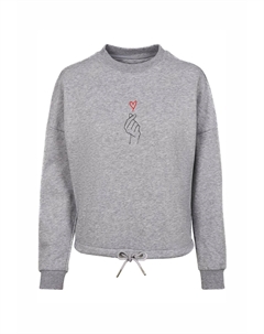 Толстовка HEART CREWNECK, светло-серый Merchcode