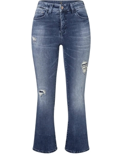 Джинсы 3/4 "Dream Kick", подол модно укорочен и слегка расклешен, синий Mac