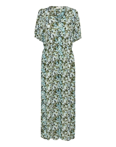 Длинное платье Isolde Amber, сине-зеленый абстрактный цветок Kaffe