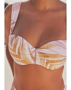 Верх бикини Shaping Standard, кремово-бежевый лист Next