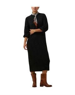 Зимнее вязаное платье с круглым вырезом, черный Object