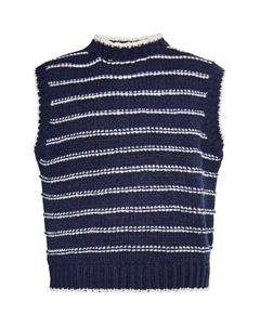 Свитер-жилет, цвет marine wollweiss Dreimaster