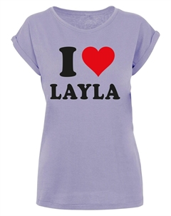 Футболка I LOVE LAYLA, фиолетовый Merchcode